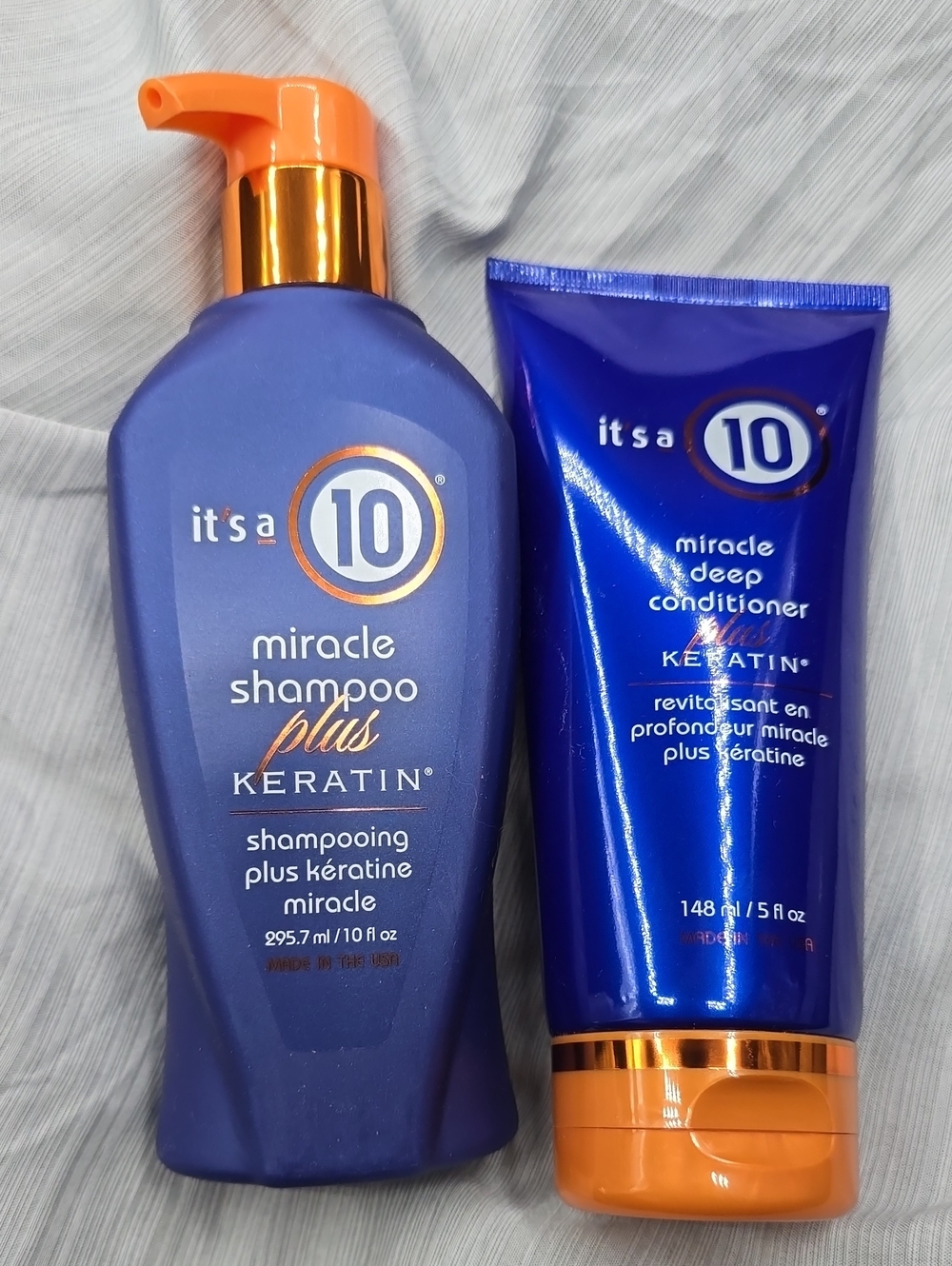 It's a 10 MIRACLE SHAMPOO PLUS KERATIN & MIRACLE DEEP CONDITIONER PLUS KERATIN